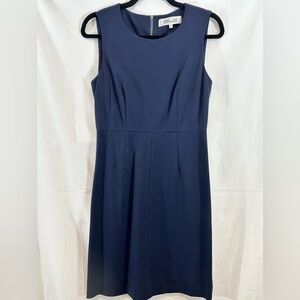 DVF Navy Blue Sleeveless Dress Size 2 EUC‎